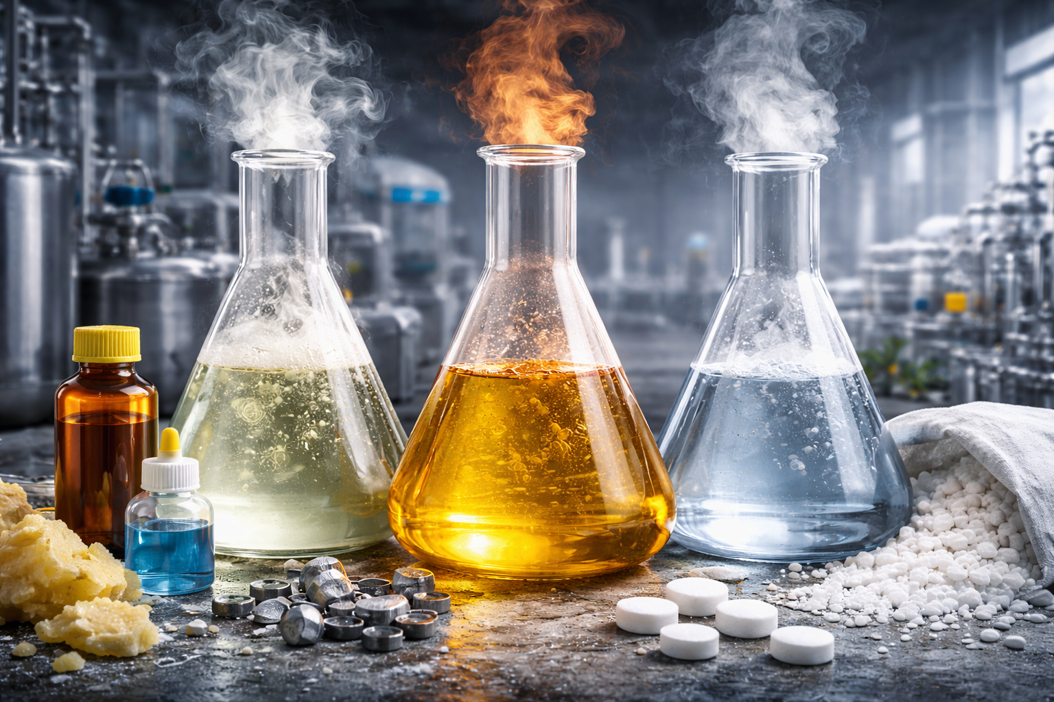 Porównanie kwasów: siarkowy, solny i azotowy