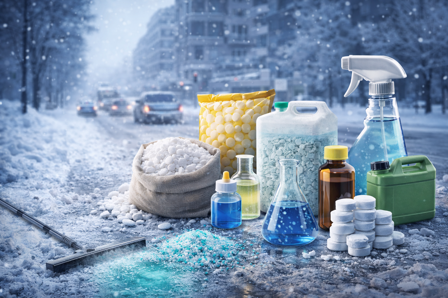 Jakie środki chemiczne stosować w zimie